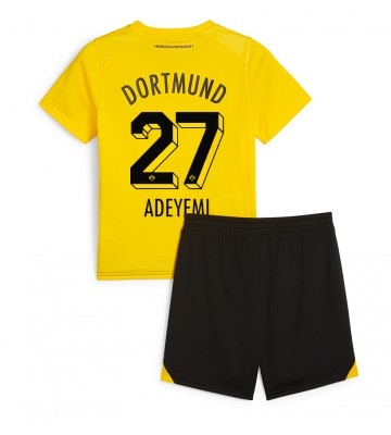 Borussia Dortmund Karim Adeyemi #27 Replica Home Stadium Kit for Kids 2023-24 Short Sleeve (+ pants)
